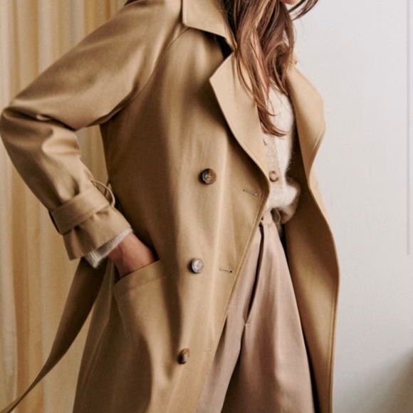 NWT Sézane Scott Trench Coat – Camel – $305 Retail - Picture 6 of 6